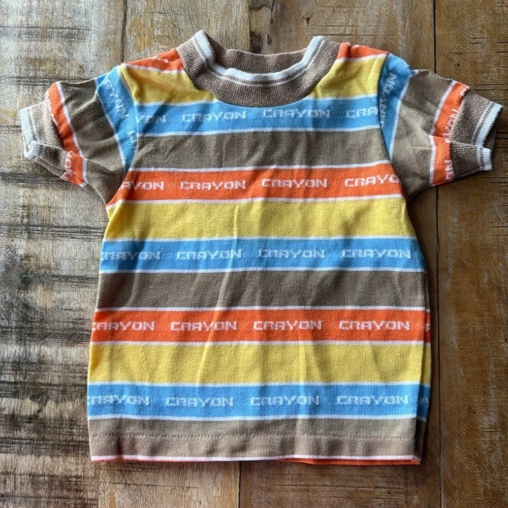 Vintage Carter's Overalls with Crayon Design 24m